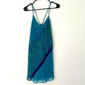 Valerie Steven’s Silk Blend Slip Dress Paisley Y2K